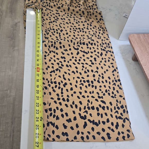 Hey Moments Womens Leopard Print Pants Large Tan Black Wide Leg Elastic Waist... - Picture 6 of 14